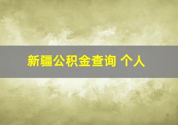 新疆公积金查询 个人